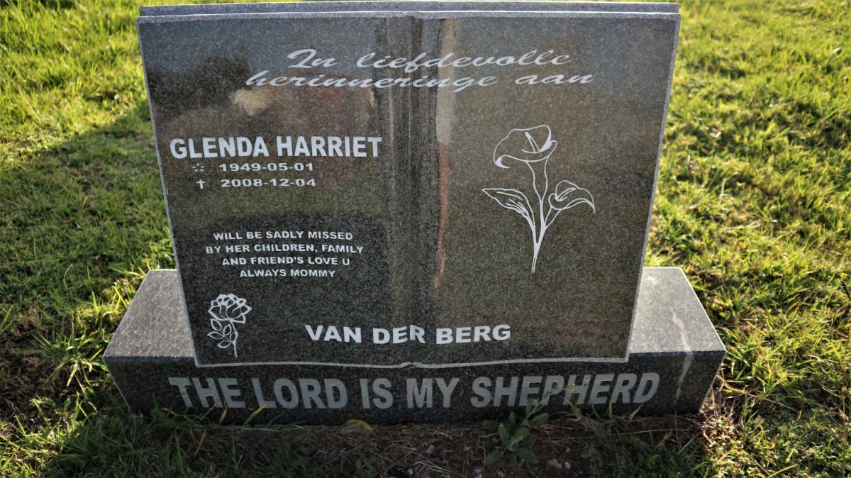 BERG Glenda Harriet, van der 1949-2008