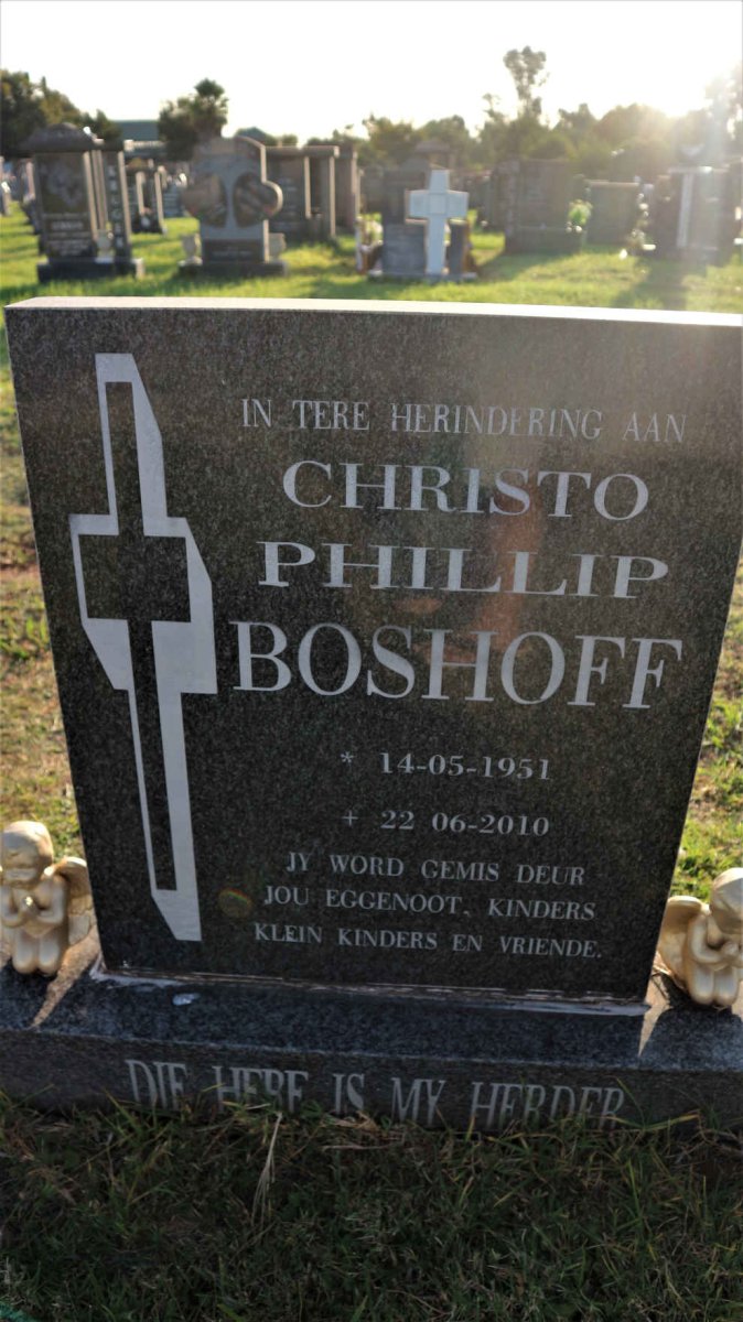 BOSHOFF Christo Phillip 1951-2010