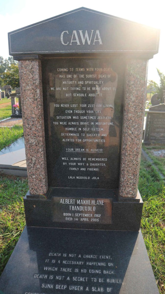 CAWA Albert Makhehlane Thanduxolo 1962-2005