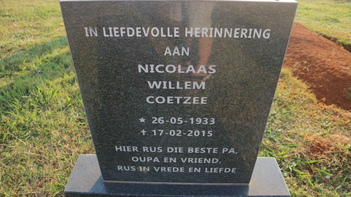 COETZEE Nicolaas Willem 1933-2015