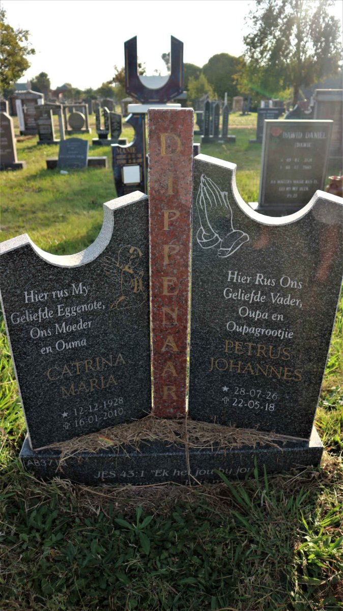 DIPPENAAR Petrus Johannes 1926-2018 &amp; Catrina Maria 1928-2010