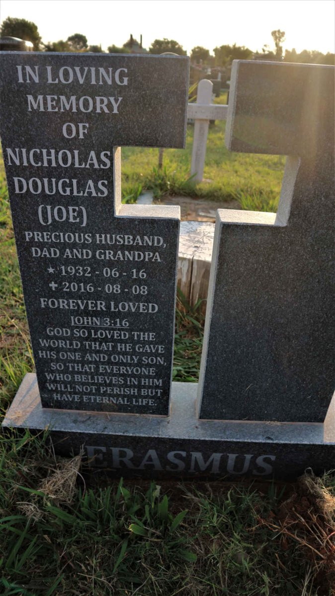 ERASMUS Nicholas Douglas 1932-2016