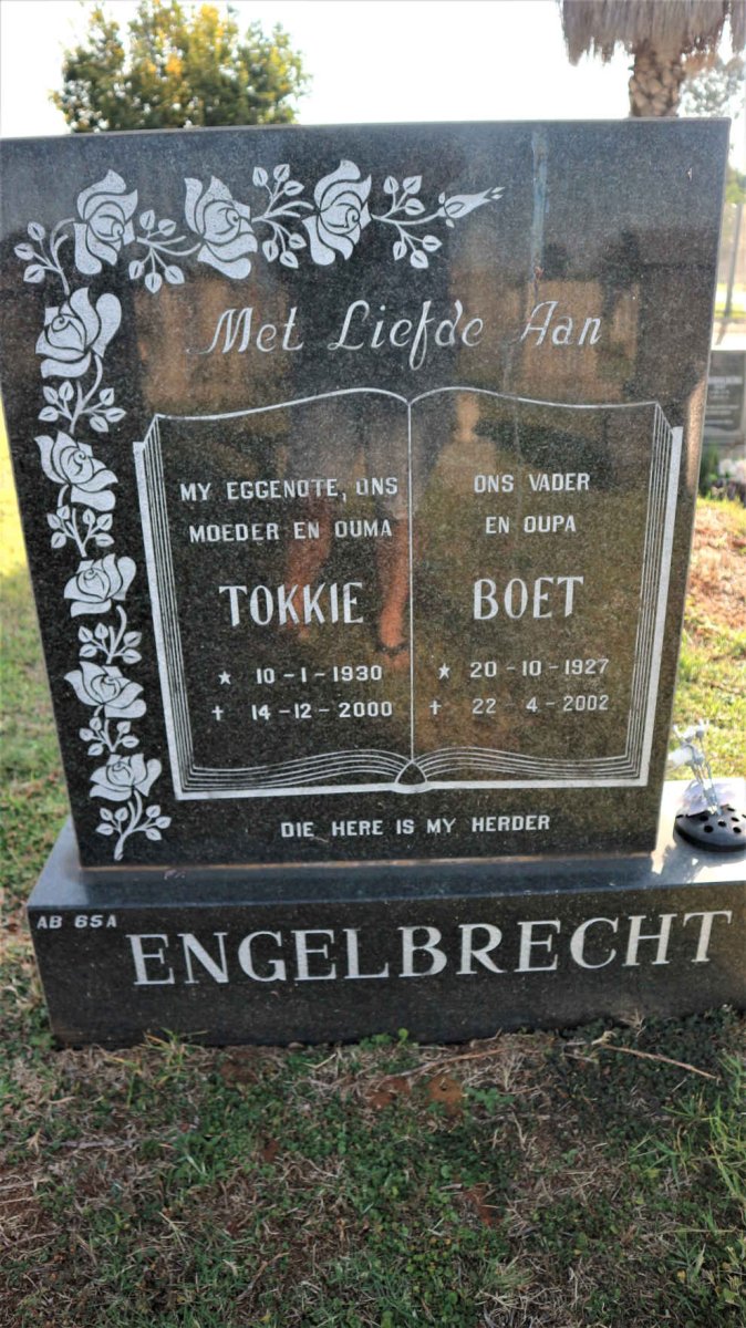 ENGELBRECHT Boet 1927-2002 &amp; Tokkie 1930-2000