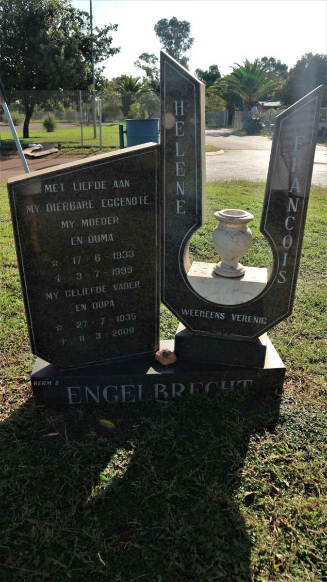 ENGELBRECHT Francois 1935-2008 &amp; Helene 1933-1999