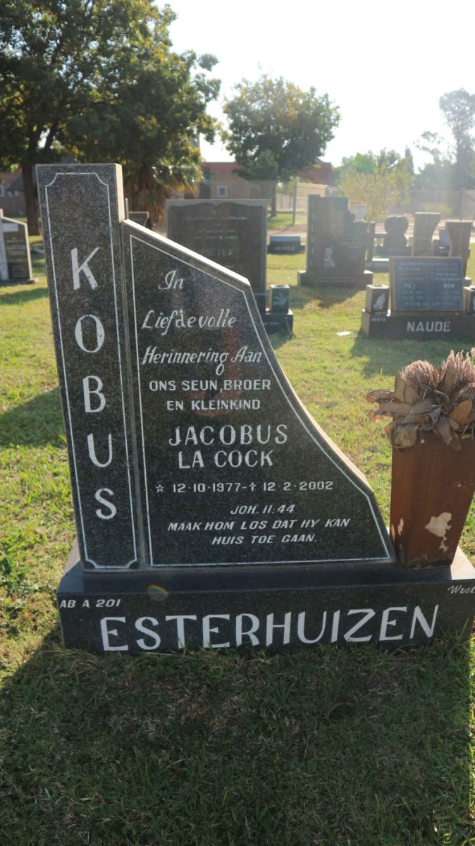 ESTERHUIZEN Jacobus La Cock 1977-2002