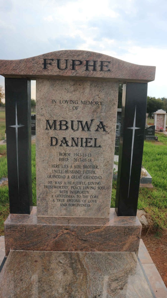 FUPHE Mbuwa Daniel 1941-2017