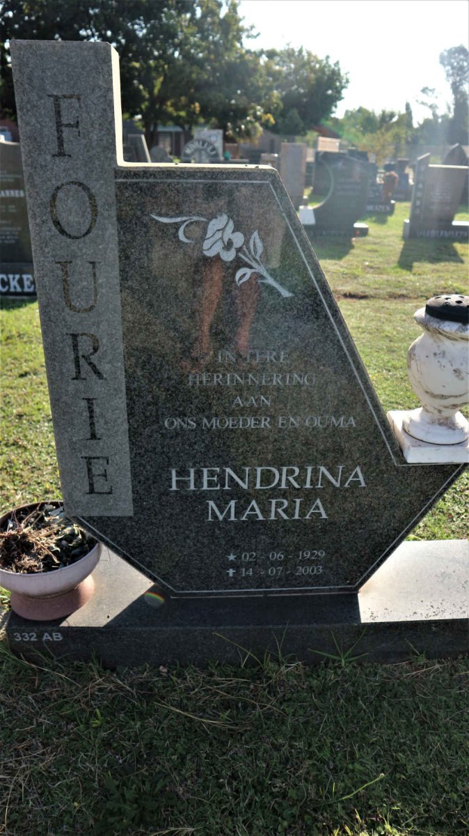 FOURIE Hendrina Maria 1929-2003