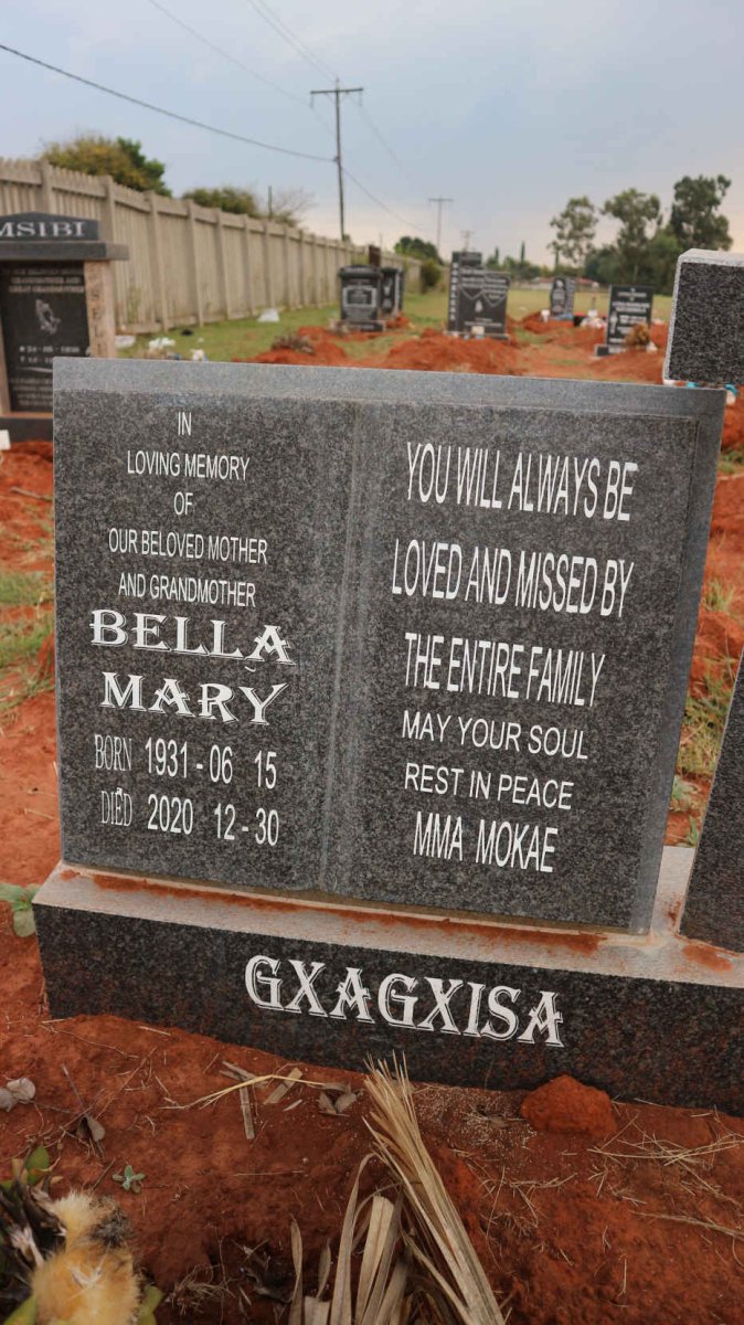 GXAGXISA Bella Mary 1931-2020