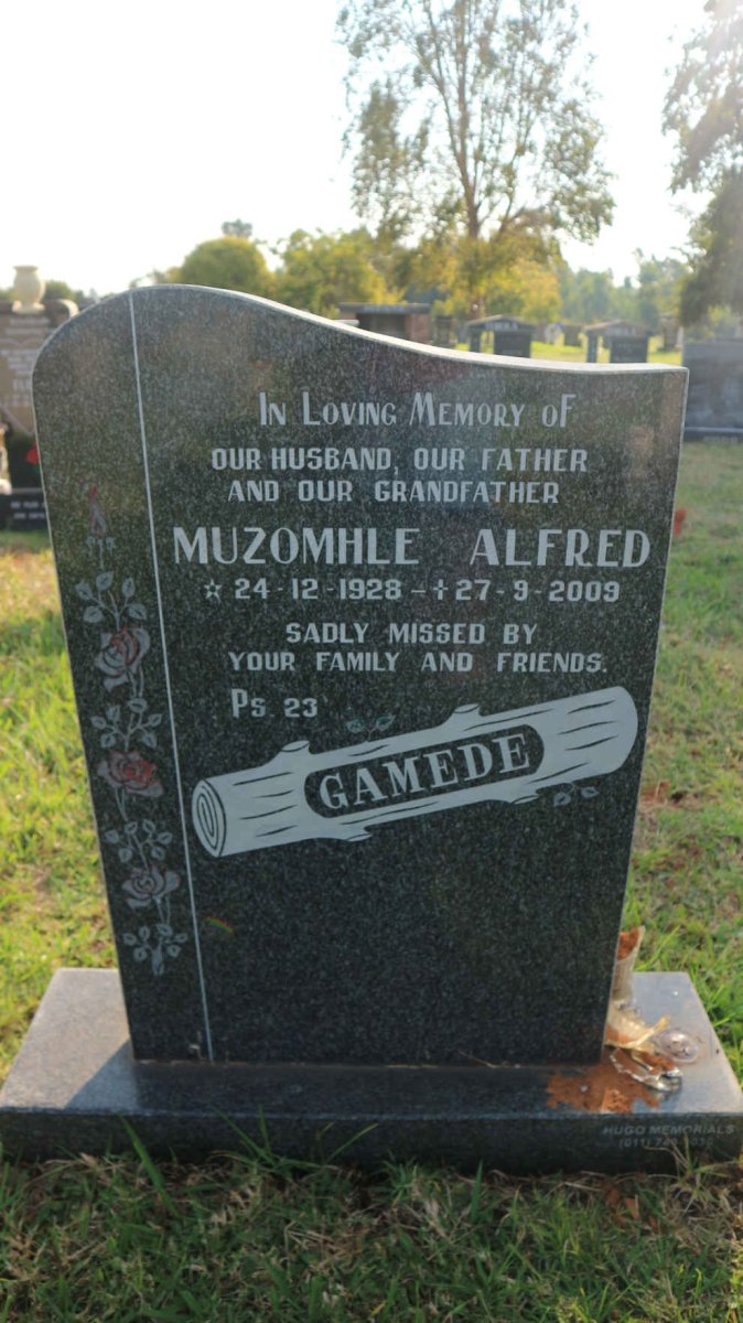 GAMEDE Muzomhle Alfred 1928-2009