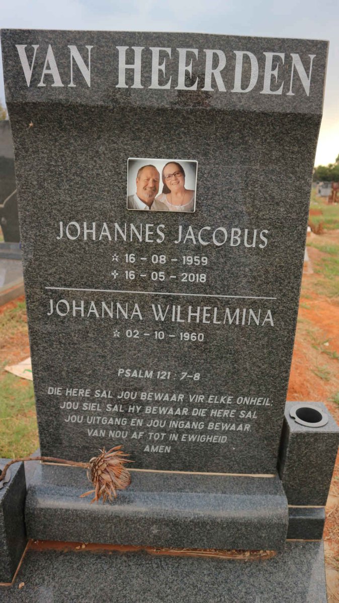 HEERDEN Johannes Jacobus, van 1959-2018 &amp; Johanna Wilhelmina 1960-