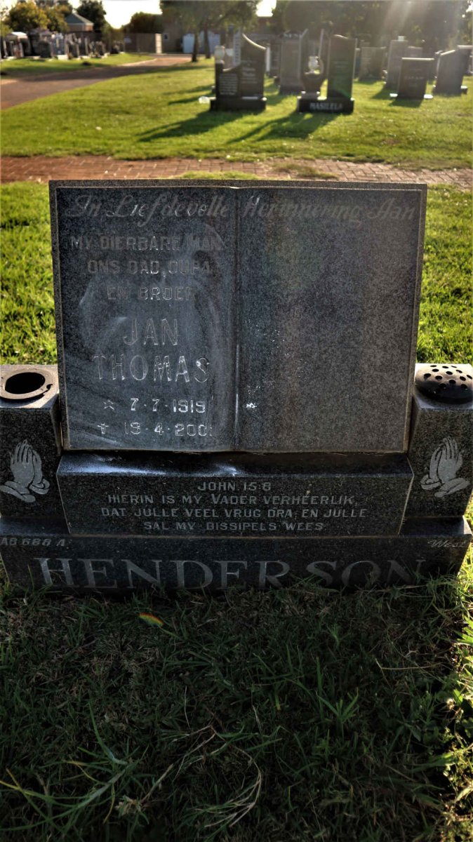 HENDERSON Jan Thomas 1919-2001