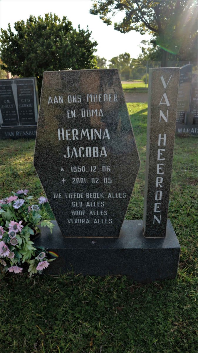 HEERDEN Hermina Jacoba, van 1950-2001