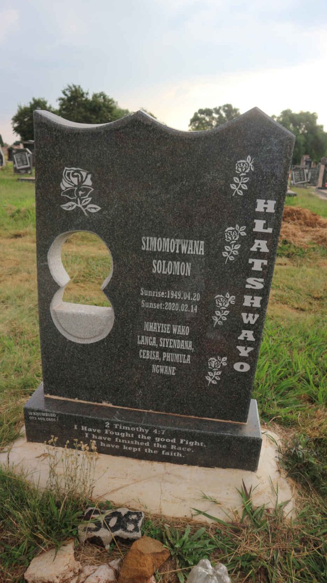 HLATSHWAYO Simomotwana Solomon 1949-2020