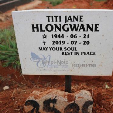 HLONGWANE Titi Jane 1944-2019