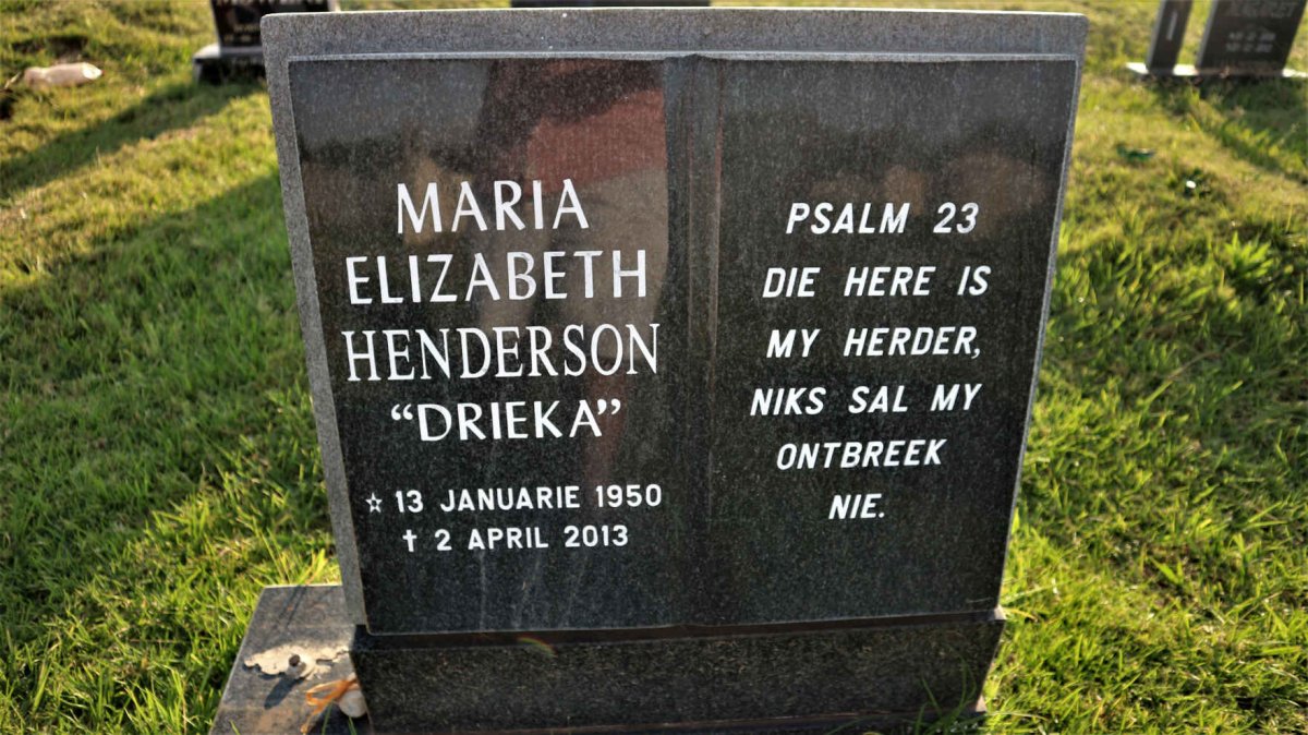 HENDERSON Maria Elizabeth 1950-2013
