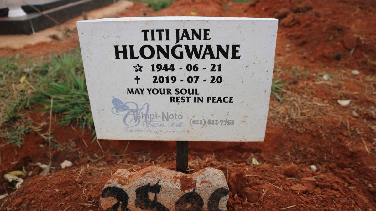 HLONGWANE Titi Jane 1944-2019