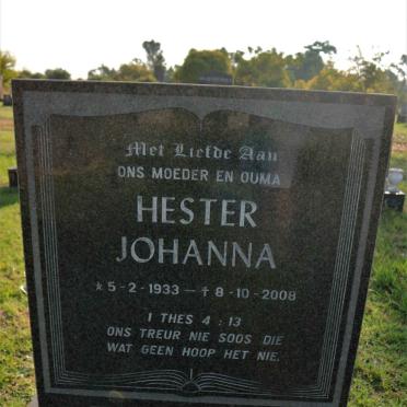 HEEDER Hester Johanna 1933-2008
