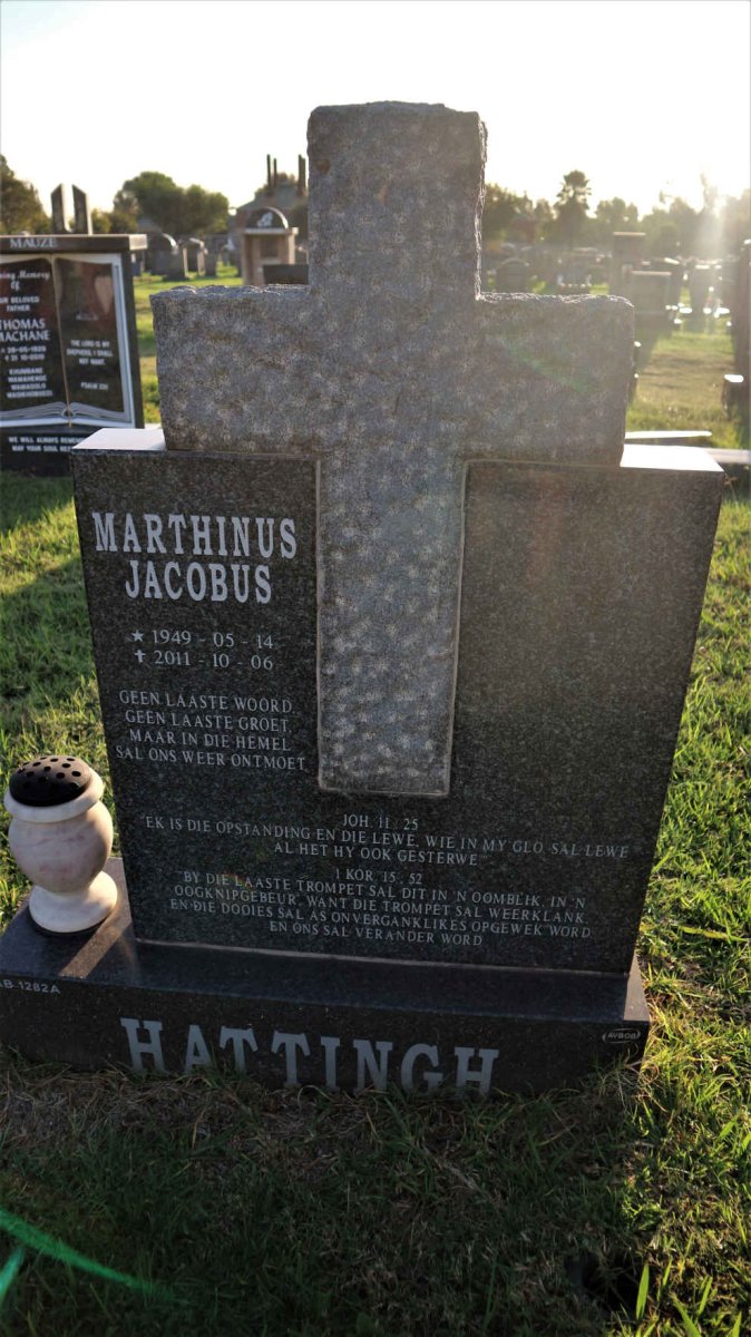 HATTING Marthinus Jacobus 1949-2011