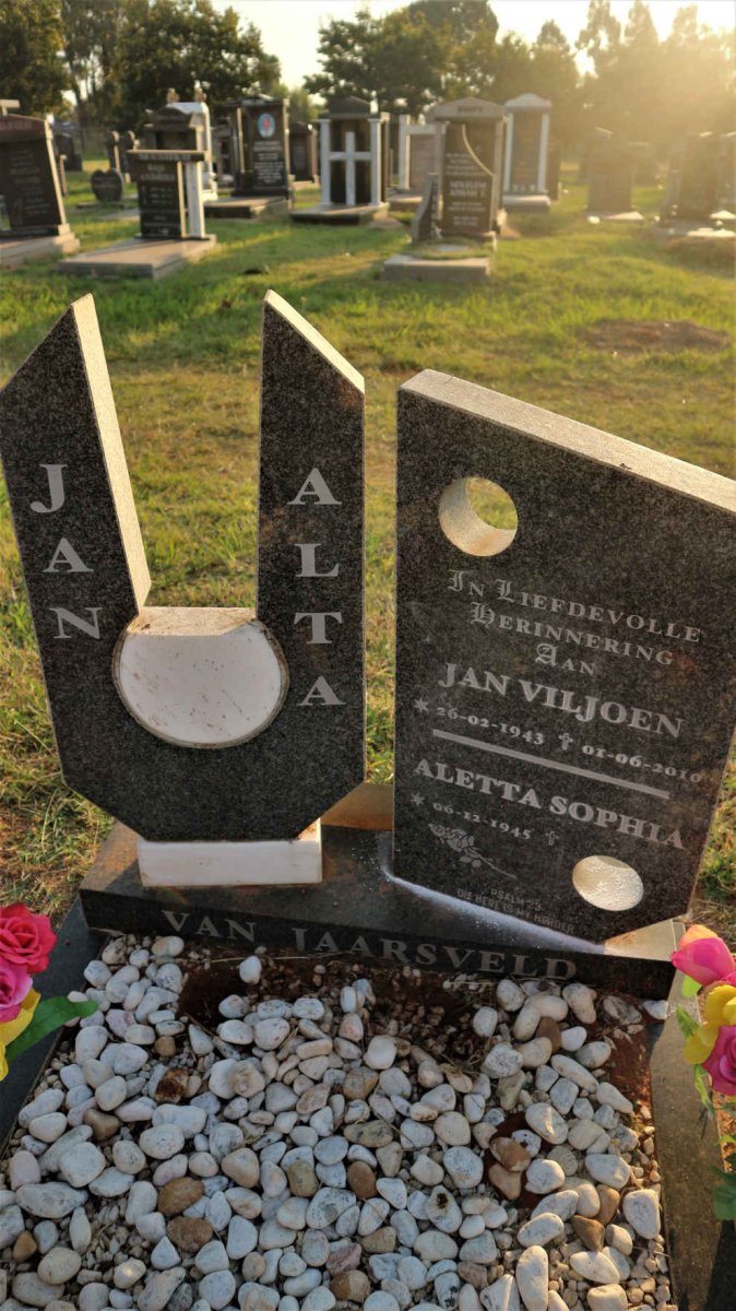 JAARSVELD Jan Viljoen, van 1943-2010 &amp; Aletta Sophia 1945-