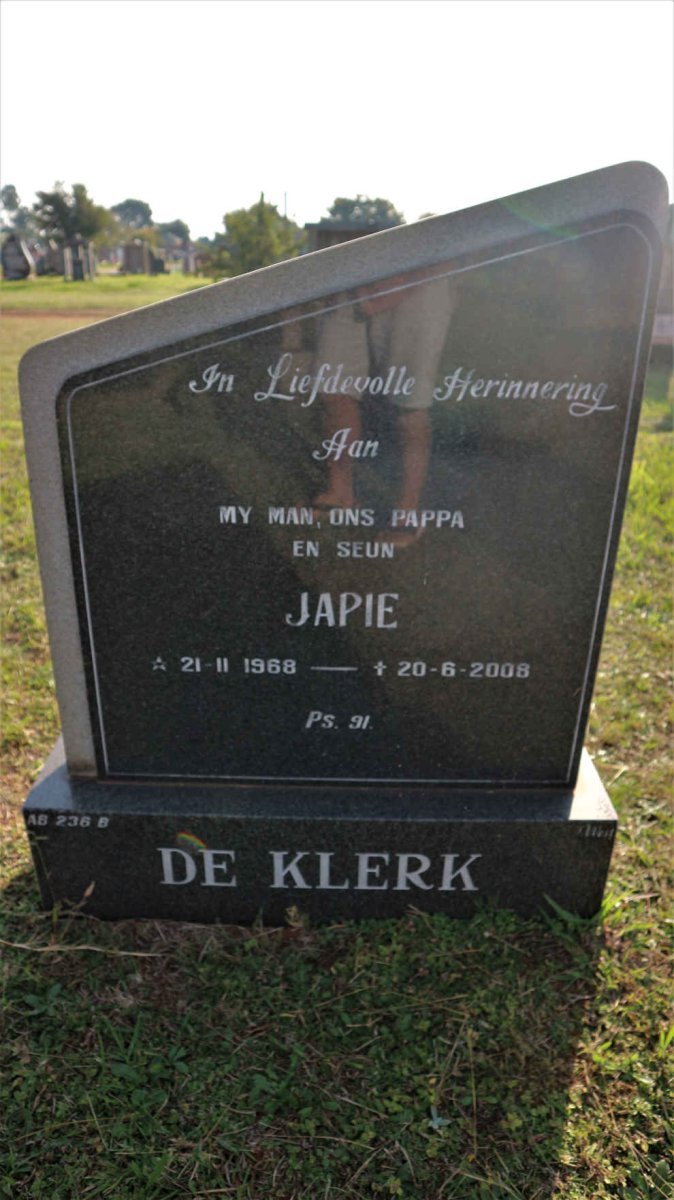 KLERK Japie, de 1968-2008