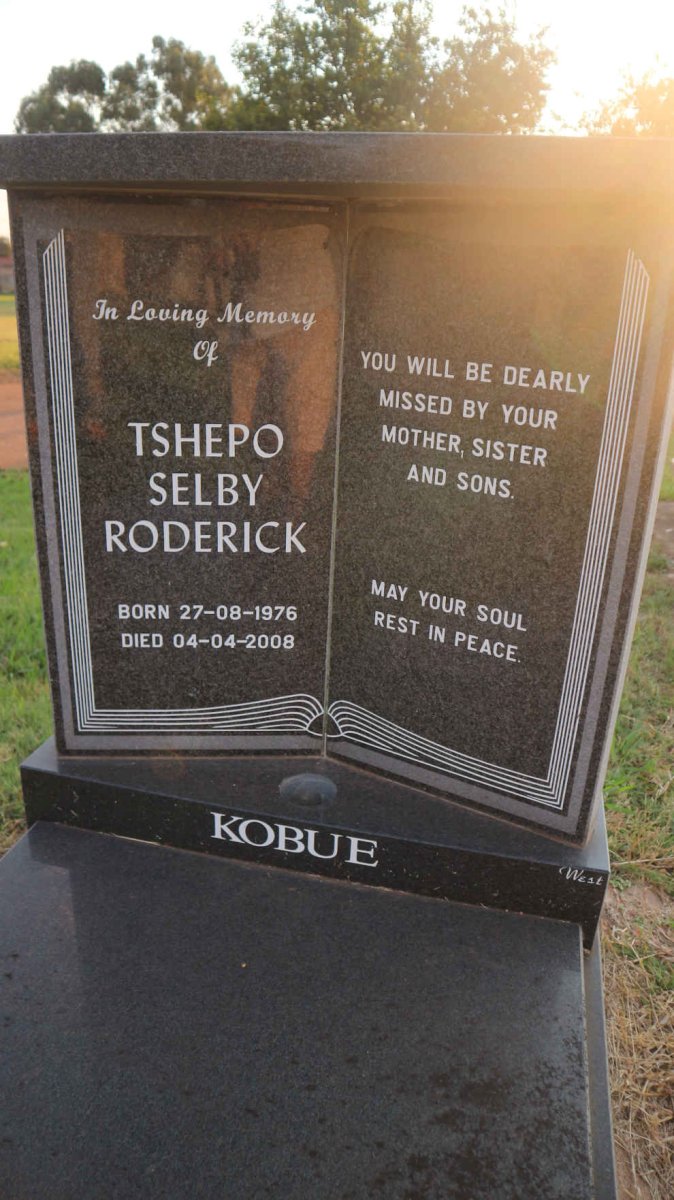 KOBUE Tshepo Selby Roderick 1976-2008