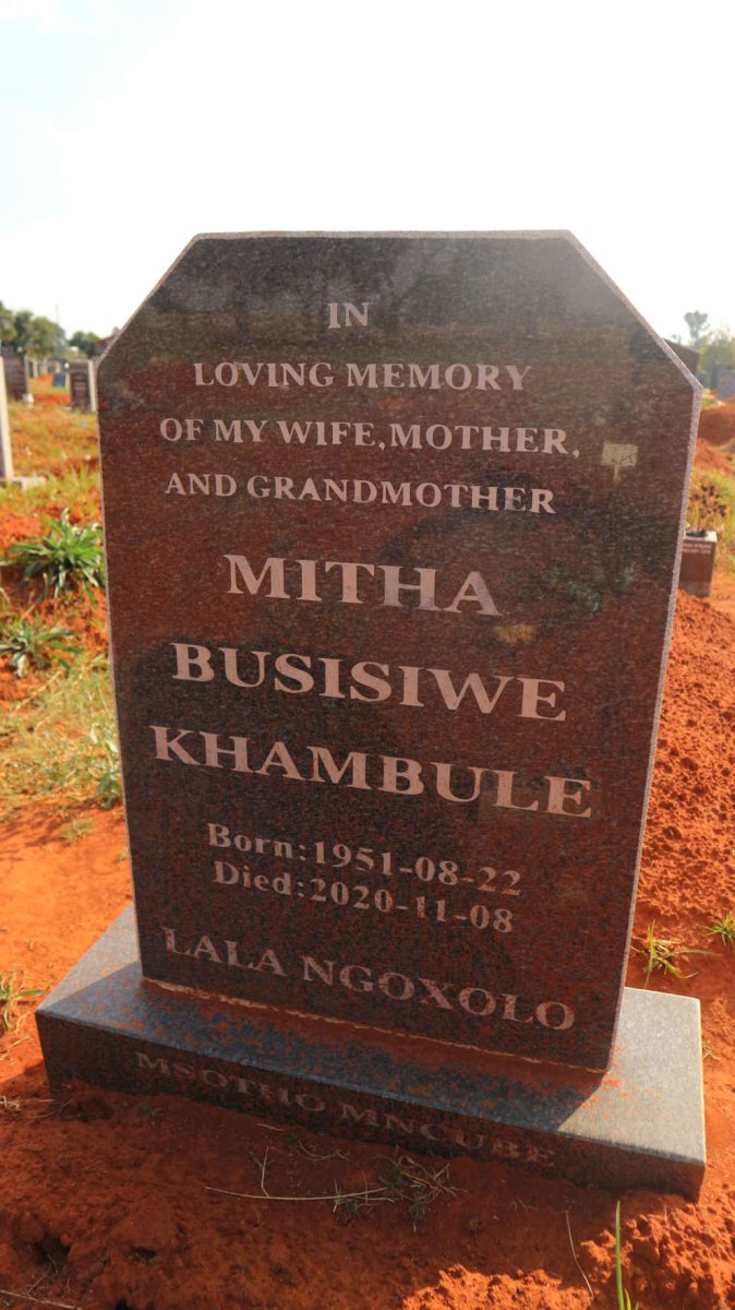 KAMBULE Mitha Busisiwe 1951-2020