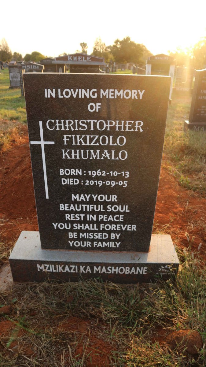 KHUMALO Christopher Fikizolo 1962-2019