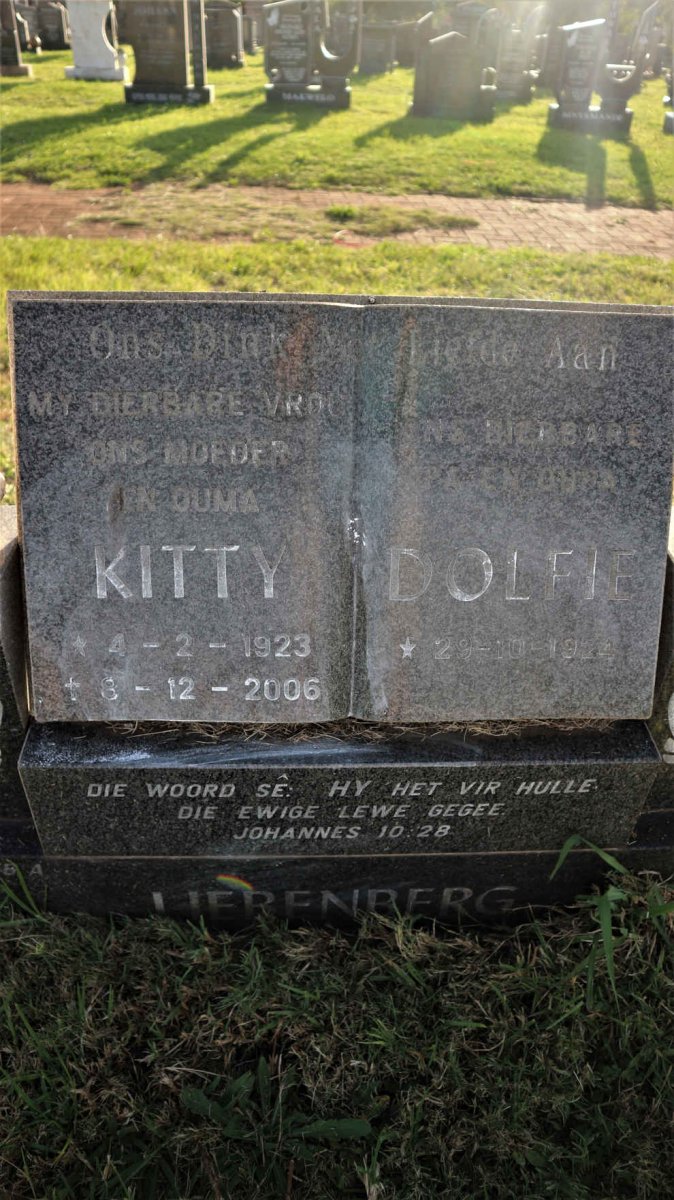 LIEBENBERG Dolf 1924- &amp; Kitty 1923-2006