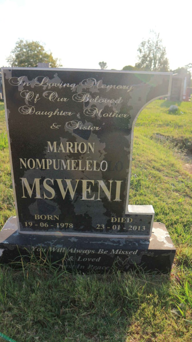 MSWENI Marion Nompumelelo 1978-2013