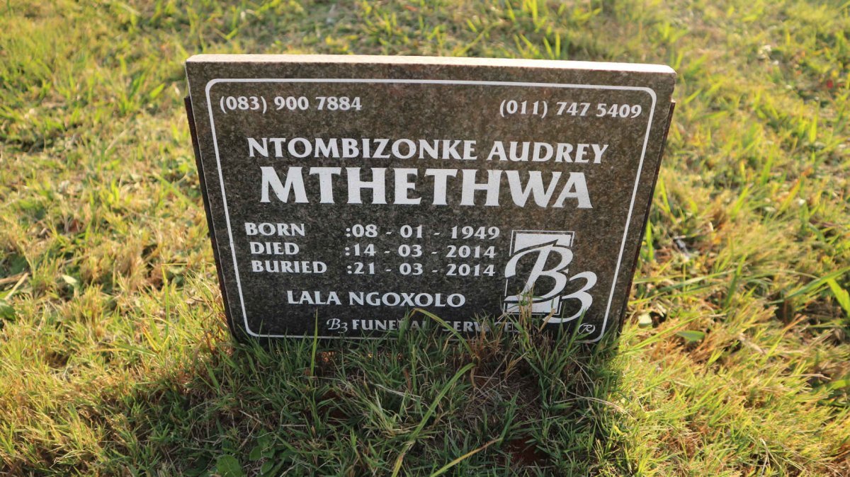 MTHETHWA Ntombizonke Audrey 1949-2014