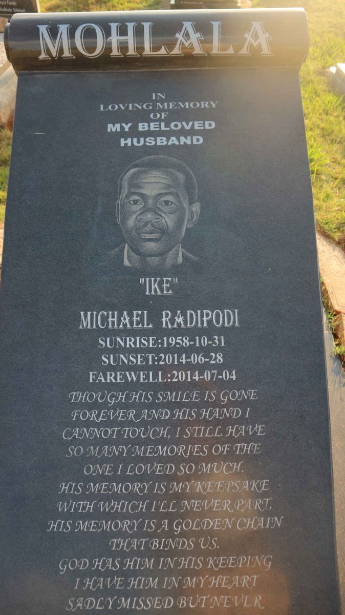 MOHLALA Michael Radipodi 1958-2014