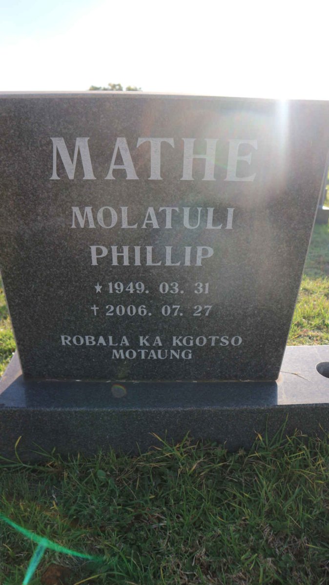 MATHE Molatuli Phillip 1949-2006