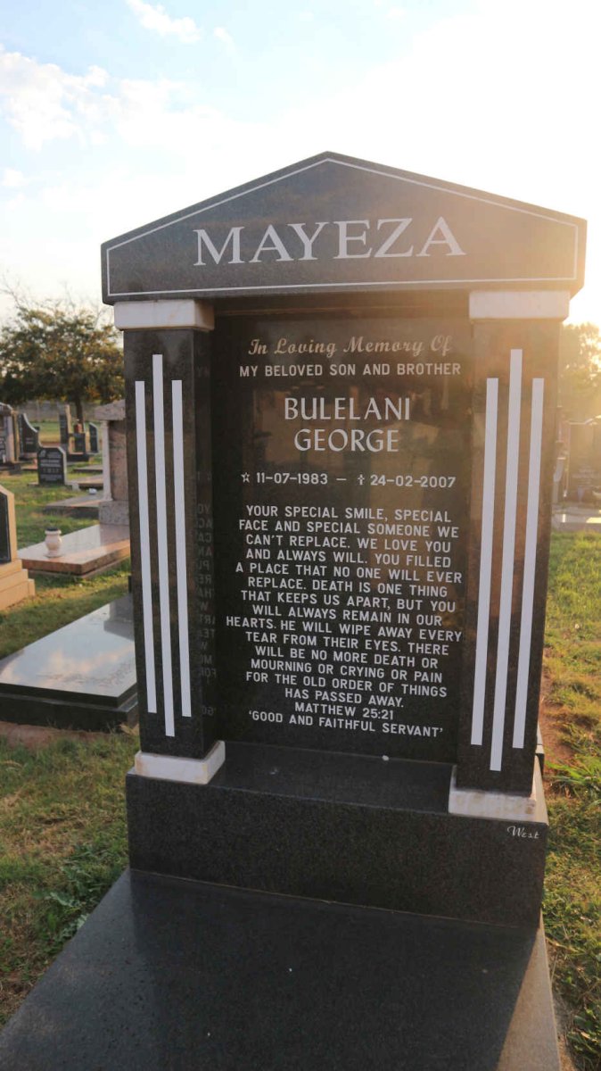 MAYEZA Bulelani George 1983-2007