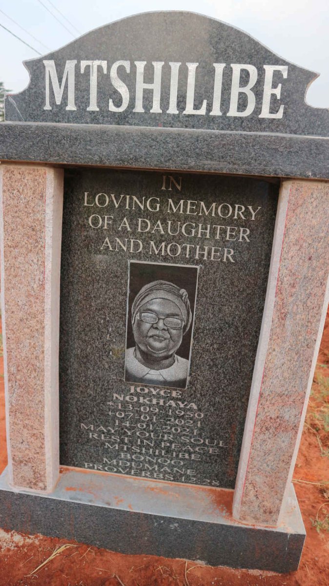 MTSHILIBE Joyce Nokhaya 1950-2021
