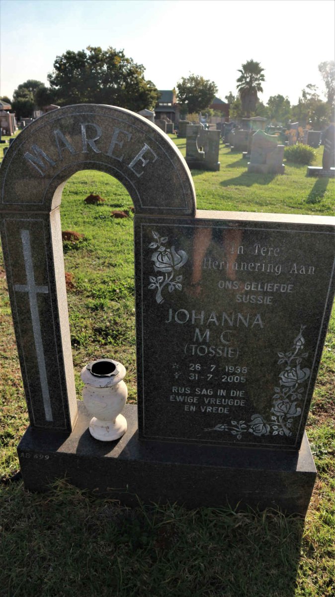 MAREE Johanna M.C. 1938-2005