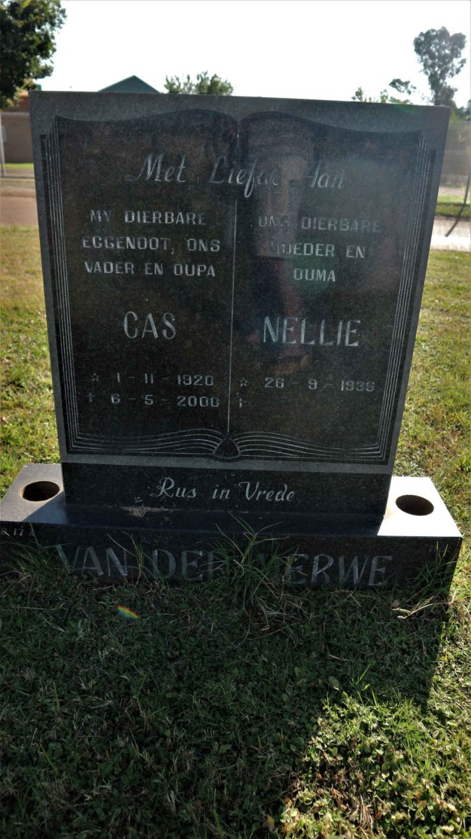 MERWE Cas, van der 1920-2000 &amp; Nellie 1936-