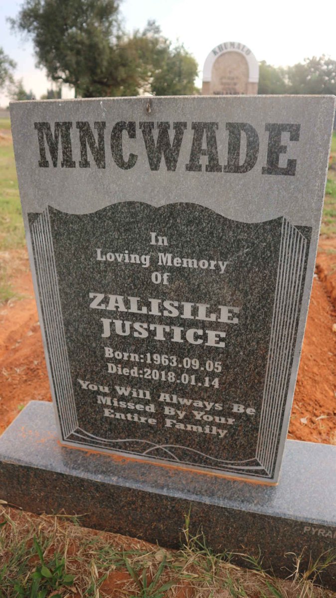 MNCWADE Zalisile Justice 1963-2018