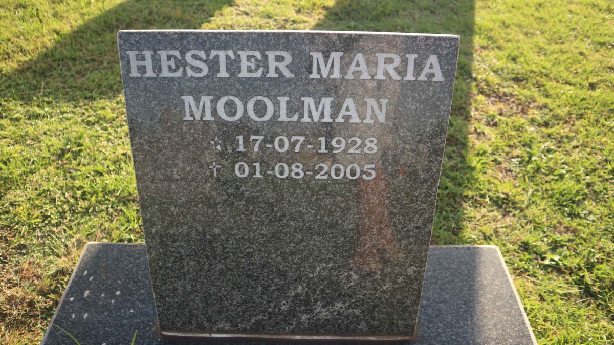 MOOLMAN Hester Maria 1928-2005