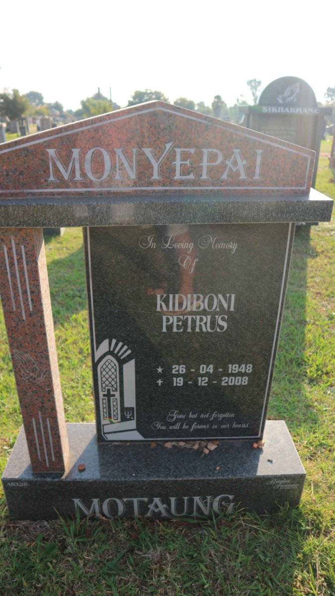 MONYEPAI Kidiboni Petrus 1948-2008