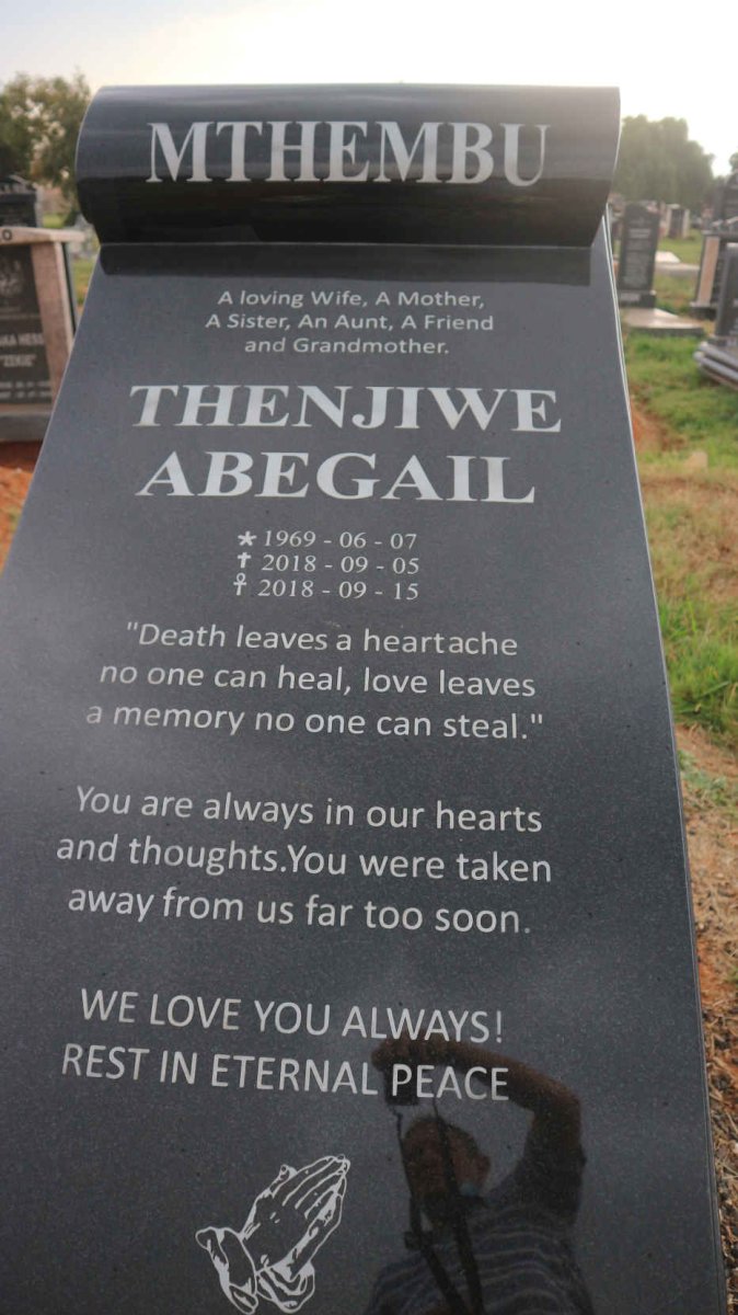 MTHEMBU Thenjiwe Abegail 1969-2018