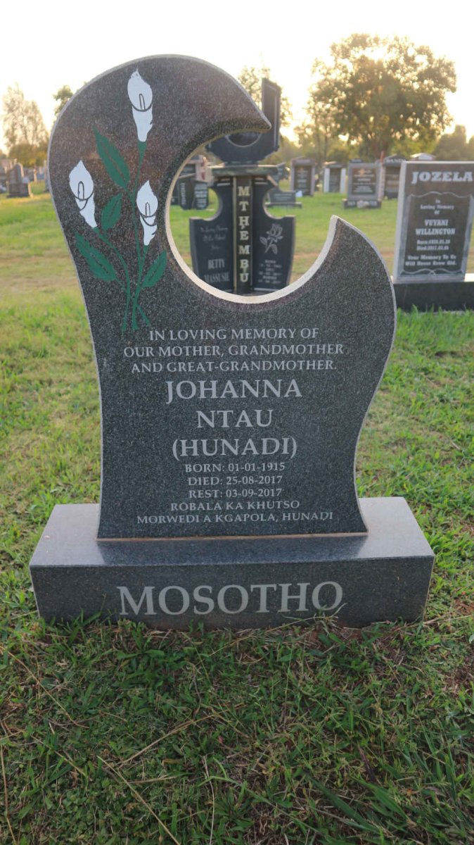 MOSOTHO Johanna Ntau 1915-2017