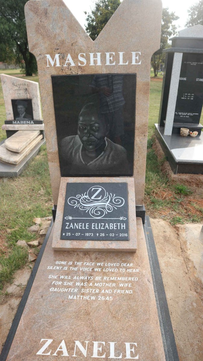 MASHELE Zanele Elizabeth 1973-2016