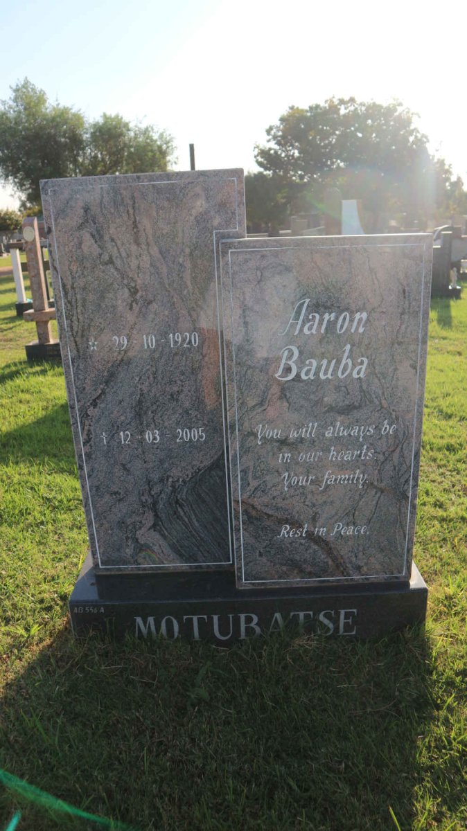 MOTUBATSE Aaron Bauba 1920-2005