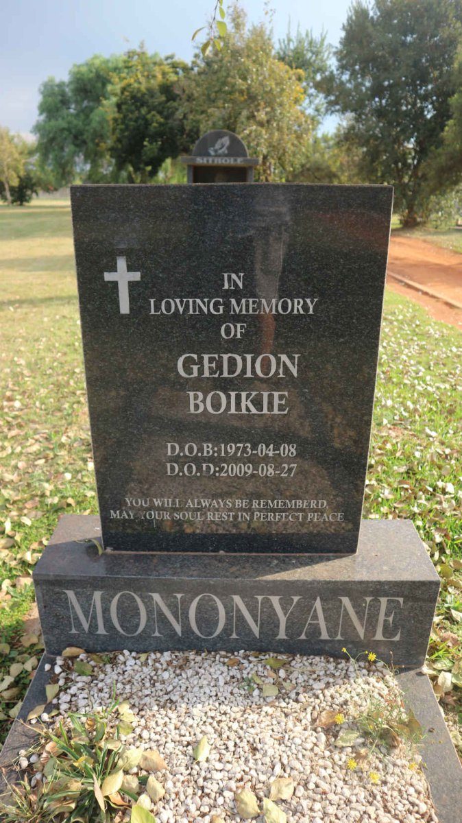 MONONYANE Gedion Boikie 1973-2009