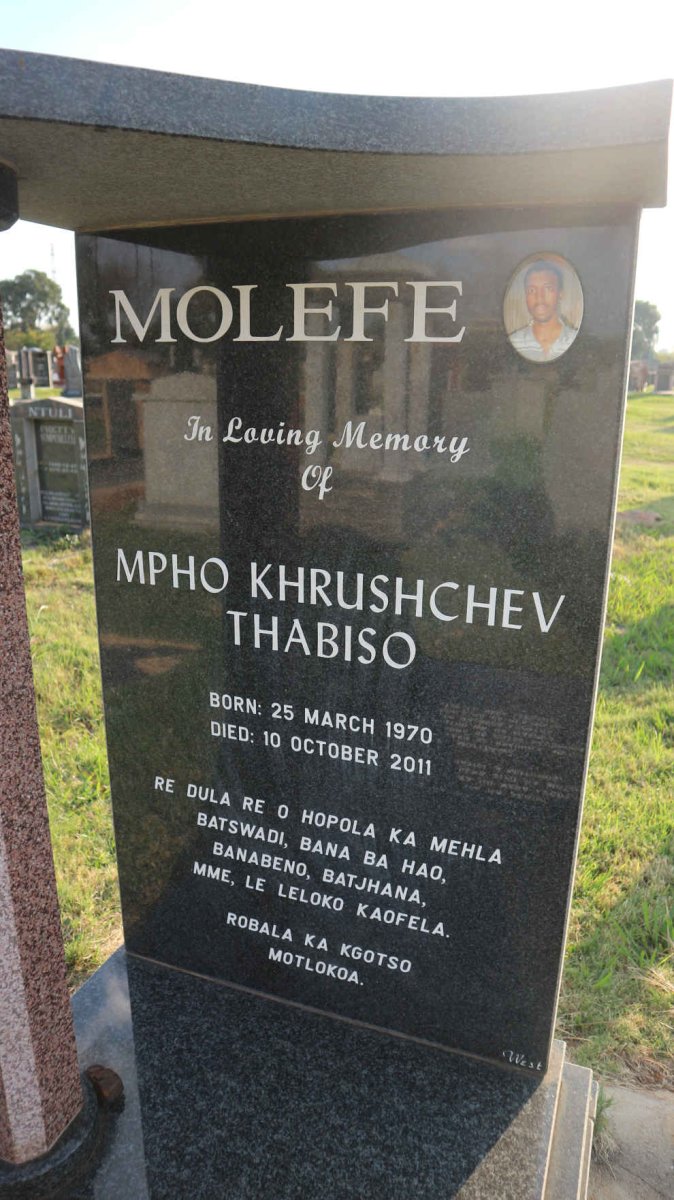 MOLEFE Mpho Khrushchev Thabiso 1970-2011