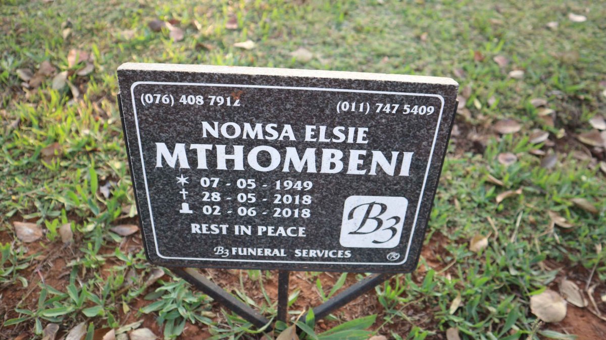 MTHOMBENI Nomsa Elsie 1949-2018