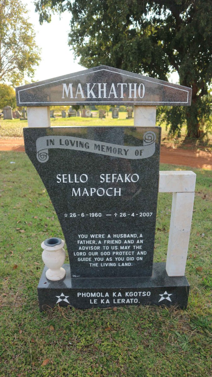 MAKHATHO Sello Sefako Mapoch 1960-2007
