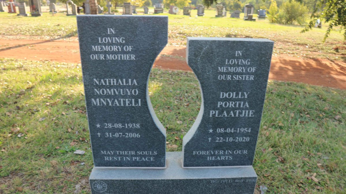 MNYATELI Nathalia Nomvuyo 1938-2006 :: PLAATJIE Dolly Portia 1954-2020