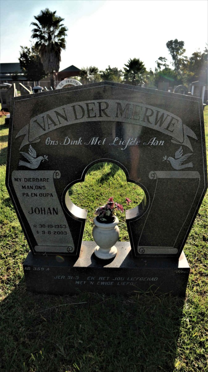 MERWE Johan, van der 1953-2003