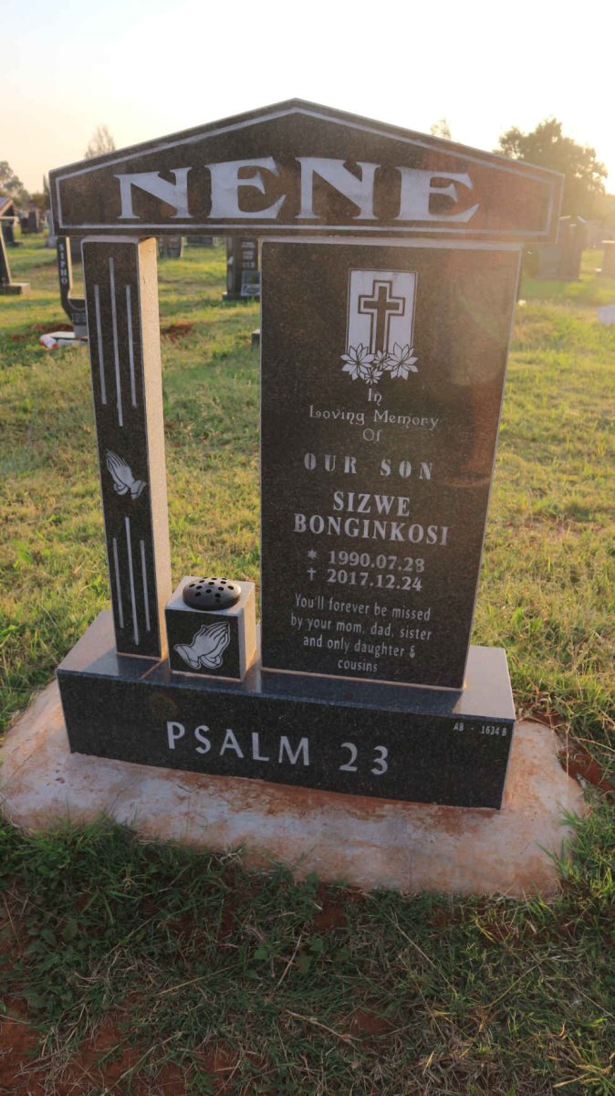 NENE Sizwe Bonginkosi 1990-2017